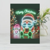 Invitation Joyeux Noël Père Noël Teddy (Debout devant)