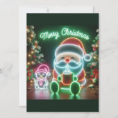 Invitation Joyeux Noël Père Noël Teddy (Devant)