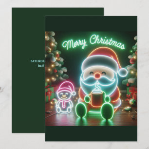Invitation Joyeux Noël Père Noël Teddy