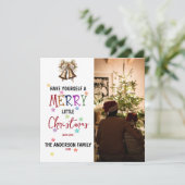 Invitation Joyeux Noël Photo de famille (Debout devant)