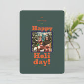 Invitation Joyeux Noël Photo Holiday Card! (Debout devant)