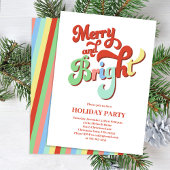 Invitation Joyeux Noël rétro et lumineux