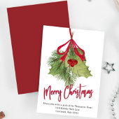 Invitation Joyeux Noël rouge et vert Modèle