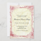 Invitation Joyeux Noel rouge Festive (Devant)