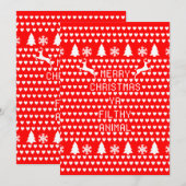 Invitation Joyeux Noël, sale bête Geek Noël (Devant / Derrière)