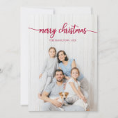 Invitation Joyeux Noël Script Unique Photo (Devant)