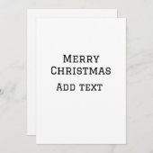 Invitation Joyeux Noël simple minimum ajouter nom modèle de t (Devant / Derrière)