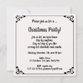 Invitation Joyeux Noël, Soirée de Noël Vintage (Dos)