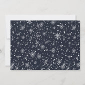 Invitation Joyeux Noël Traditionnel Bleu (Dos)