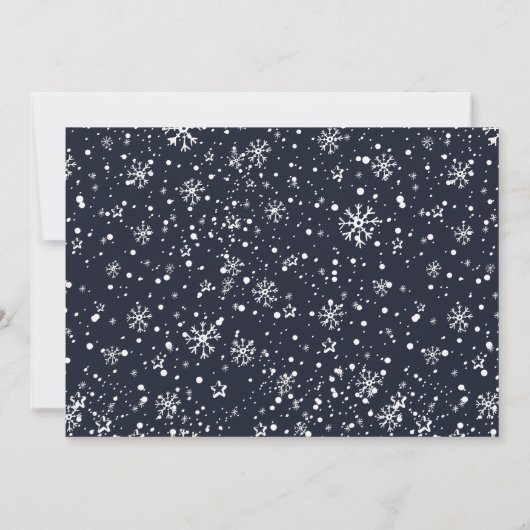 Invitation Joyeux Noël Traditionnel Bleu (Dos)