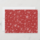 Invitation Joyeux Noël traditionnel rouge Fête de Noël (Dos)