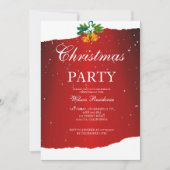 Invitation Joyeux Noël | Typographie rouge (Devant)