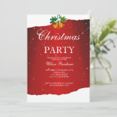 Invitation Joyeux Noël | Typographie rouge (Debout devant)