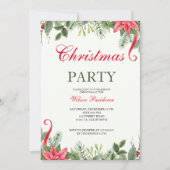Invitation Joyeux Noël | Typographie Rouge (Devant)