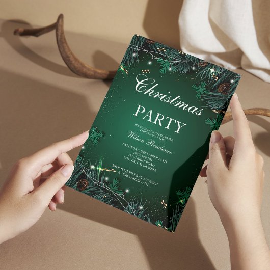 Invitation Joyeux Noël | Typographie Rouge