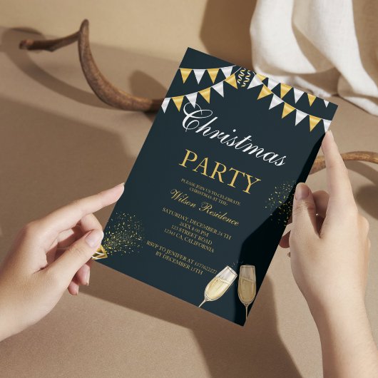 Invitation Joyeux Noël | Typographie Rouge