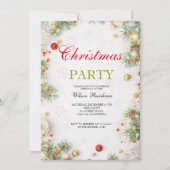 Invitation Joyeux Noël | Typographie Rouge (Devant)