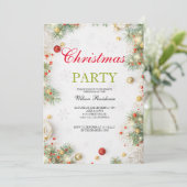 Invitation Joyeux Noël | Typographie rouge (Debout devant)