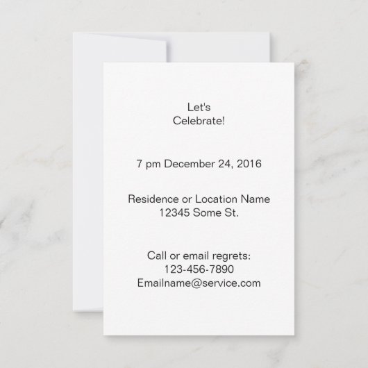 Invitation Joyeux Noël vert Compagnie (Dos)