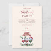 Invitation Joyeux Noël Vin (Devant)