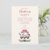 Invitation Joyeux Noël Vin (Debout devant)