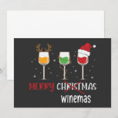 Invitation Joyeux Noël Vin (Devant / Derrière)