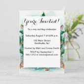 Invitation Joyeux Noël vintage Père Noël Joyeuse salutation (Debout devant)