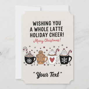 Invitation Joyeux Noël vous souhaitant tout un latte de joie
