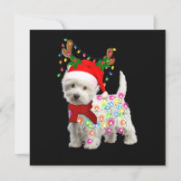 Joyeux Noël Xmas Westie Chien Renne Cosplay