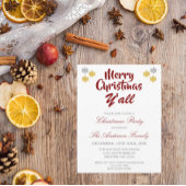 Invitation Joyeux Noël Y'All Country