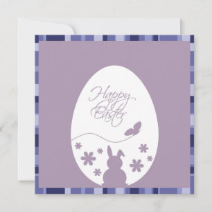 Invitation Joyeux Oeuf de Pâques moderne Pastel violet