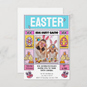 Invitation Joyeux OEuf de Pâques vacances (Devant / Derrière)