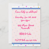 Invitation Joyeux Ours d'anniversaire (Dos)