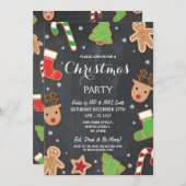 Invitation Joyeux pain d'épice d'échange de biscuit de fête (Devant / Derrière)