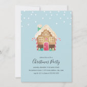 Invitation Joyeux pain d'épice Maison Noël (Devant)