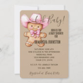 Invitation Joyeux pain d'épices fille Baby shower fille (Devant)