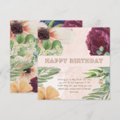 Invitation Joyeux panier d'anniversaire (Devant / Derrière)