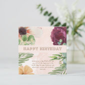 Invitation Joyeux panier d'anniversaire (Debout devant)