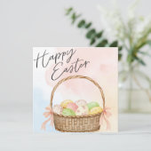 Invitation Joyeux Pâques (Debout devant)