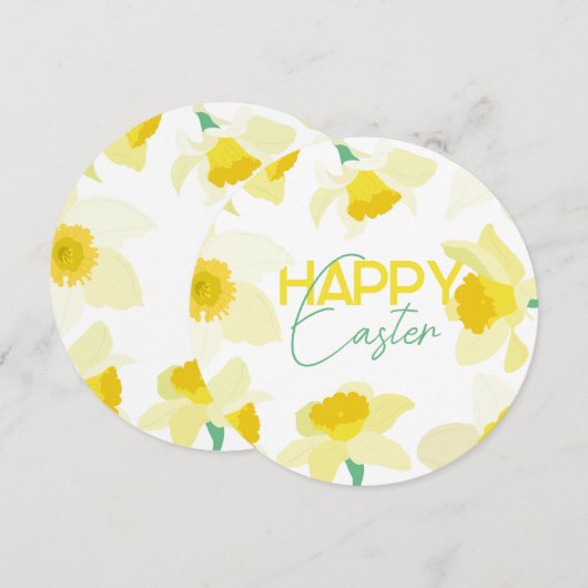 Invitation Joyeux Pâques. (Devant / Derrière)