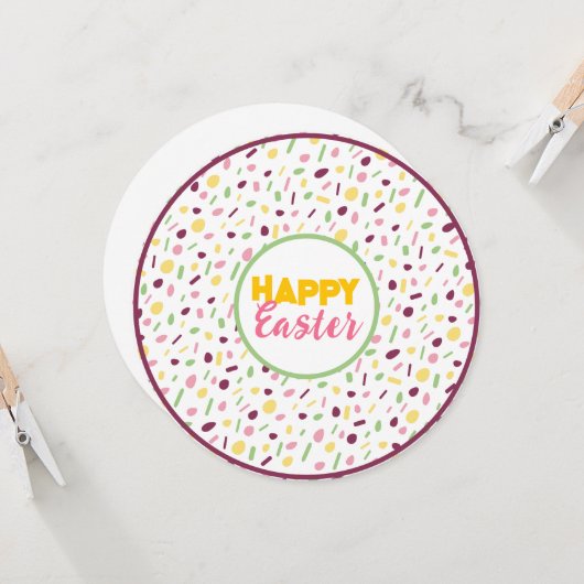 Invitation Joyeux Pâques. (Devant/Arrière en situation)