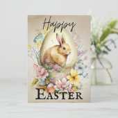 Invitation Joyeux Pâques (Debout devant)