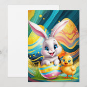 INVITATION JOYEUX PÂQUES À VOUS (Devant / Derrière)