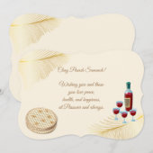 Invitation Joyeux Pâques Printemps Pesach Seder Vintage (Devant / Derrière)