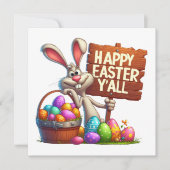 Invitation Joyeux Pâques Y'All (Devant)