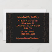 Invitation Joyeux parti d'Halloween (Dos)