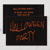 Invitation Joyeux parti d'Halloween (Devant / Derrière)