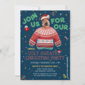 Invitation Joyeux Party de Noël Sweat Ugly Airedale Terrier (Devant)