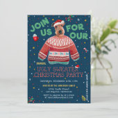 Invitation Joyeux Party de Noël Sweat Ugly Airedale Terrier (Debout devant)