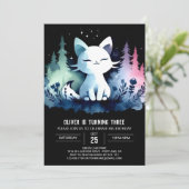 Invitation Joyeux Pastel Chat Anniversaire (Debout devant)